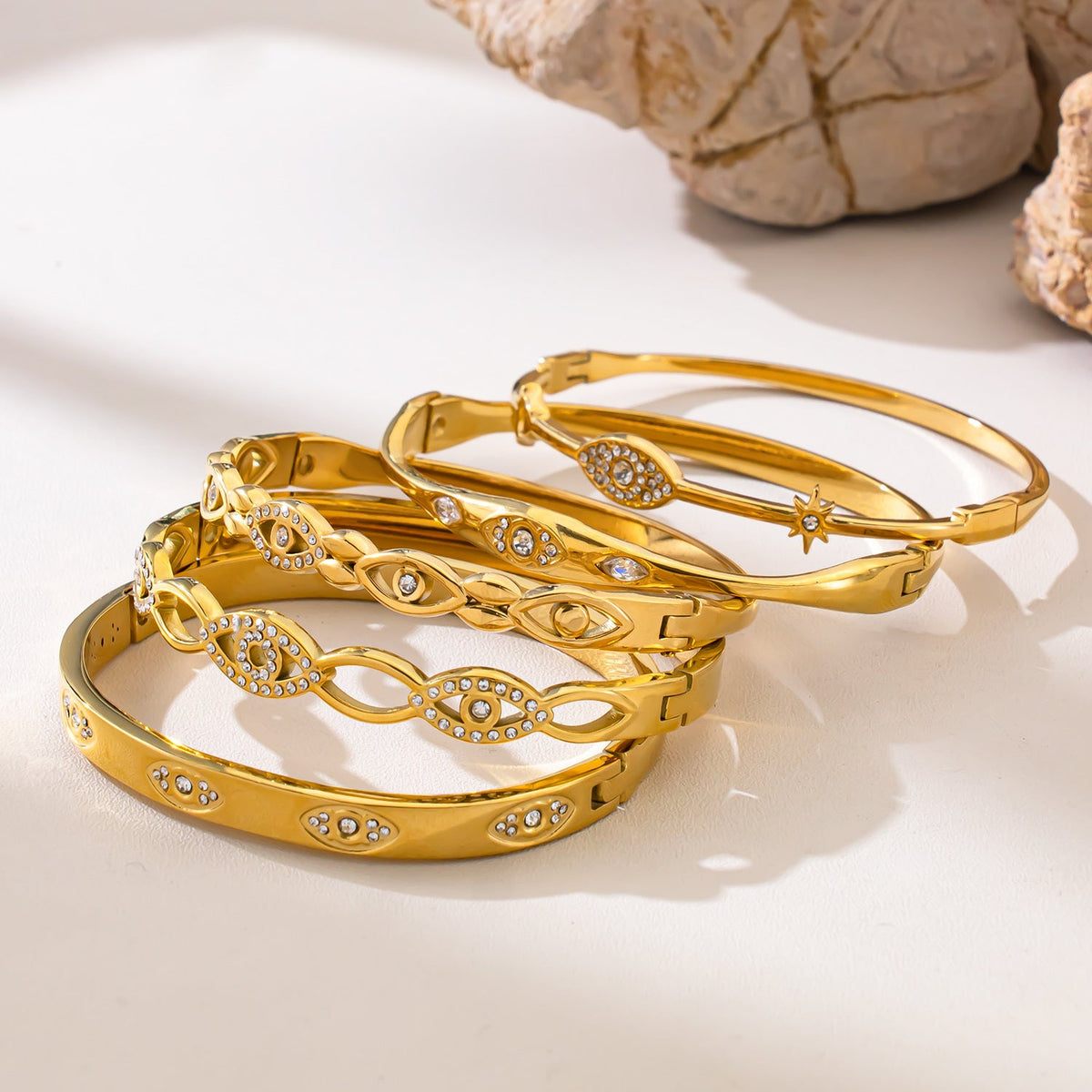 Open Stainless Steel Hydraulic Light Luxury High-grade Exaggerated Design Sense Bracelets