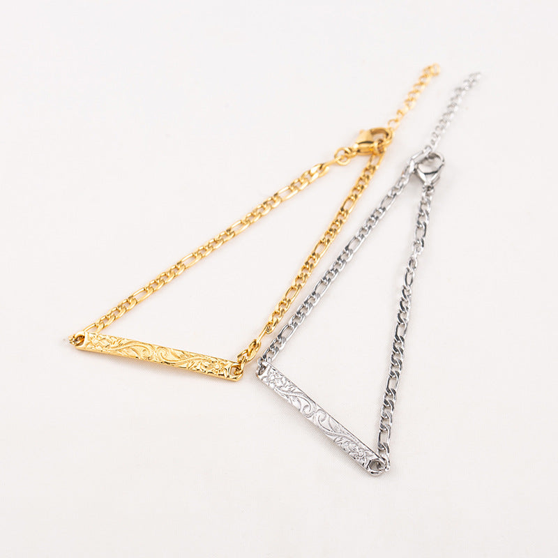 Retro Minority Titanium Steel Gold-plated Chain Vine Bracelets