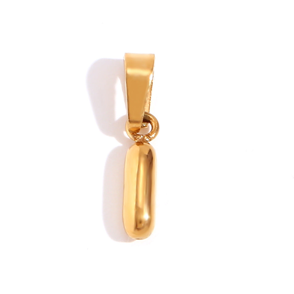 Bubble English Stainless Steel Gold Plated Pendant