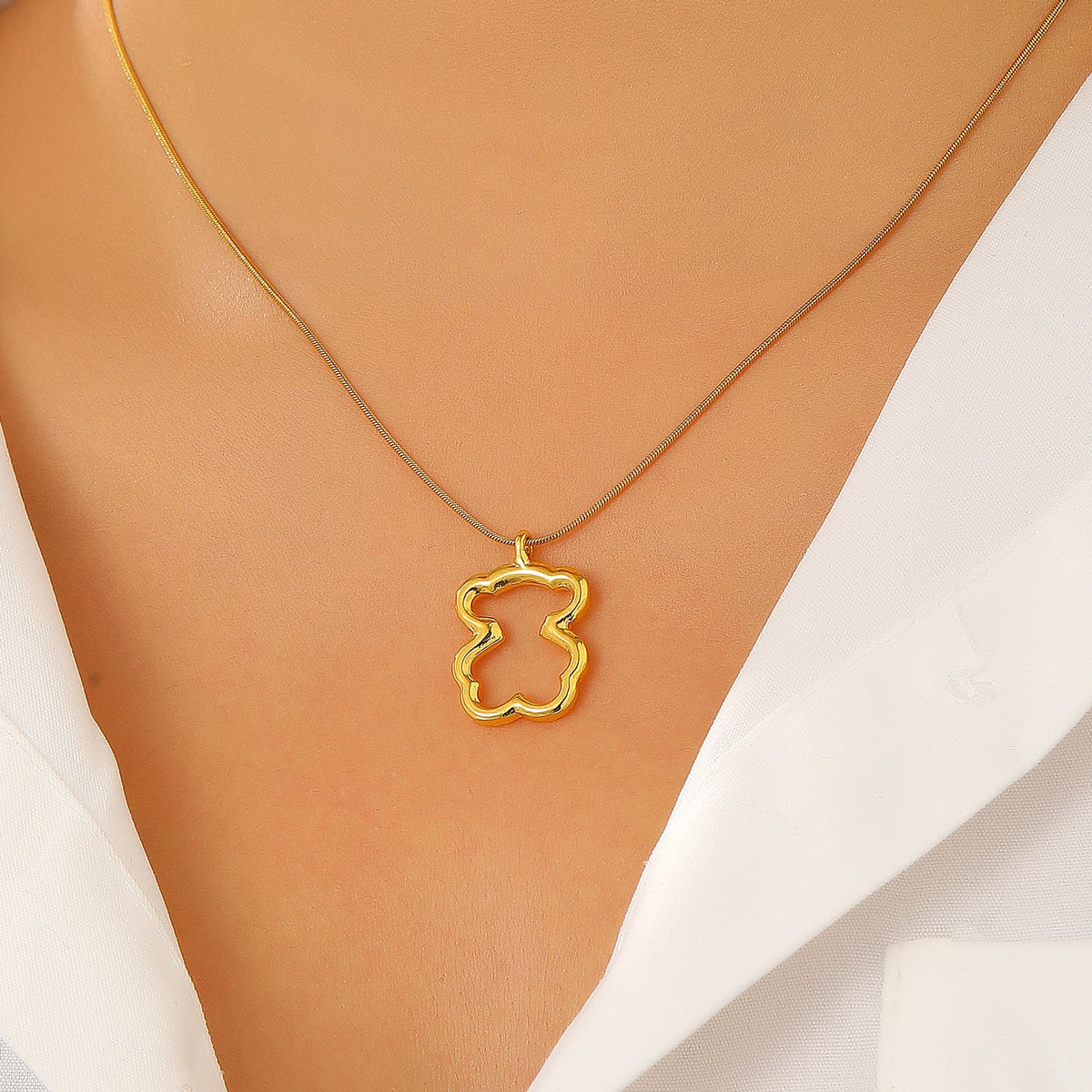 Women's Drop Flower Stainless Steel High-grade Cold Style Necklace