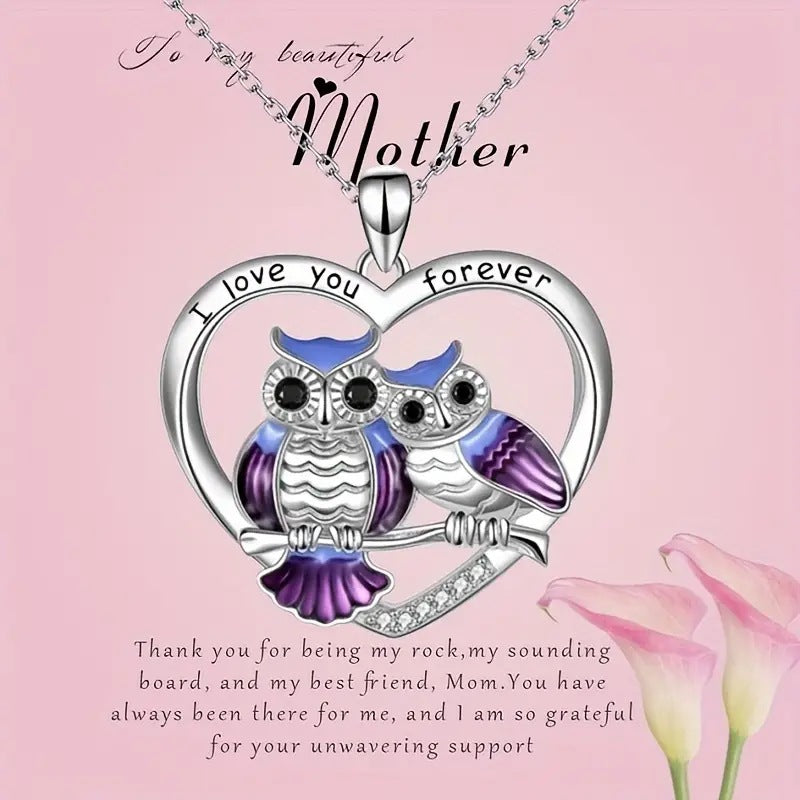 Women's Heart-shaped Owl Valentine's Day Anniversary Gift Necklaces