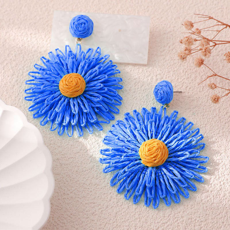 High-grade Hand-woven Raffia Fashion Trip Shoot Rings