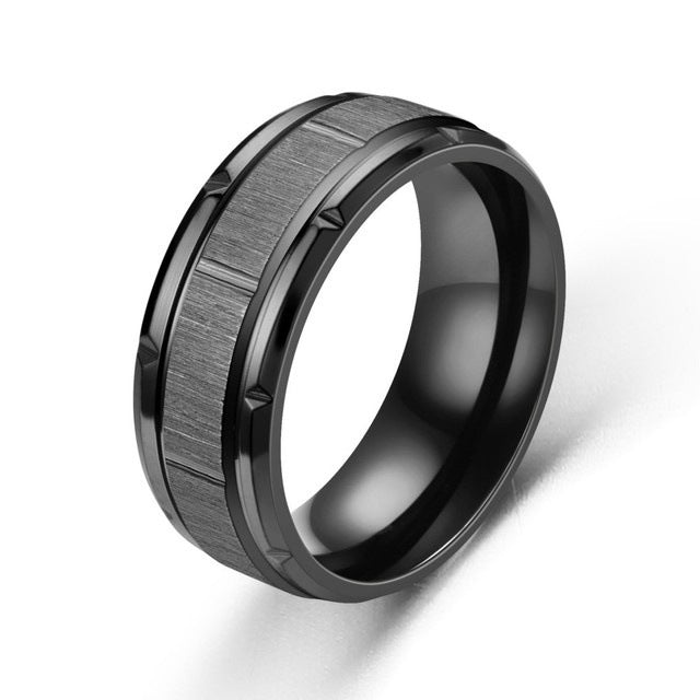 Men's Fashion Titanium Steel Graceful Geometric Couple Rings