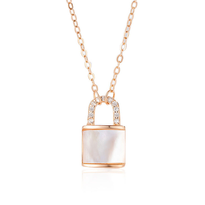 Women's Lock Fashion Sterling Niche Head Shell Necklaces