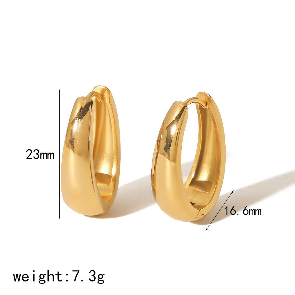 Stainless Steel Fashion High-grade Ear Buckle Stud Earrings