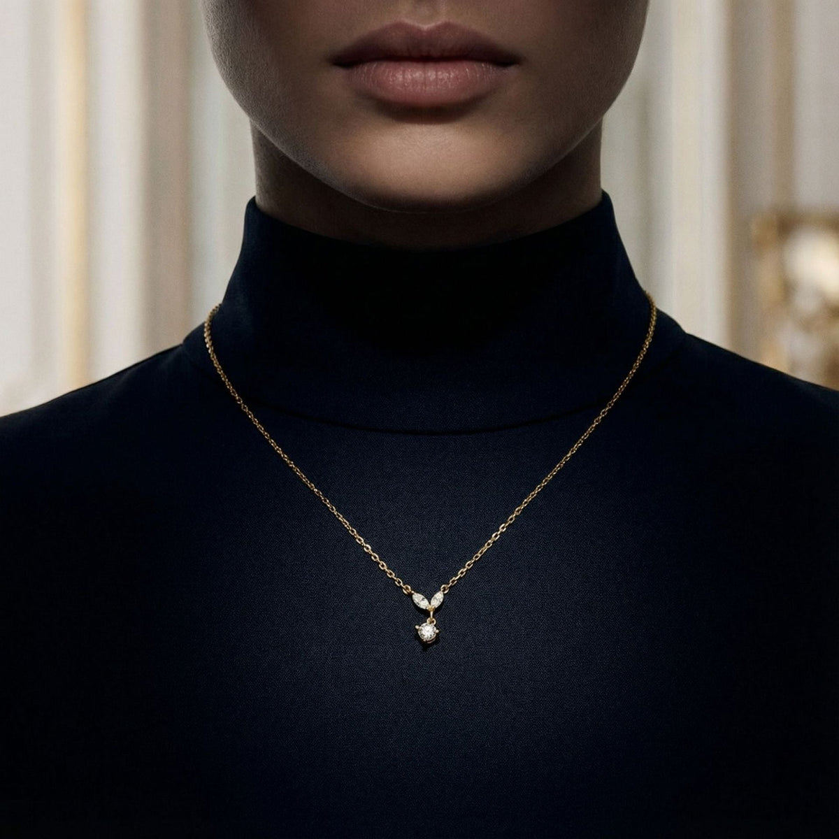 Women's Light Luxury Inlaid Zircon Clavicle Chain Necklace