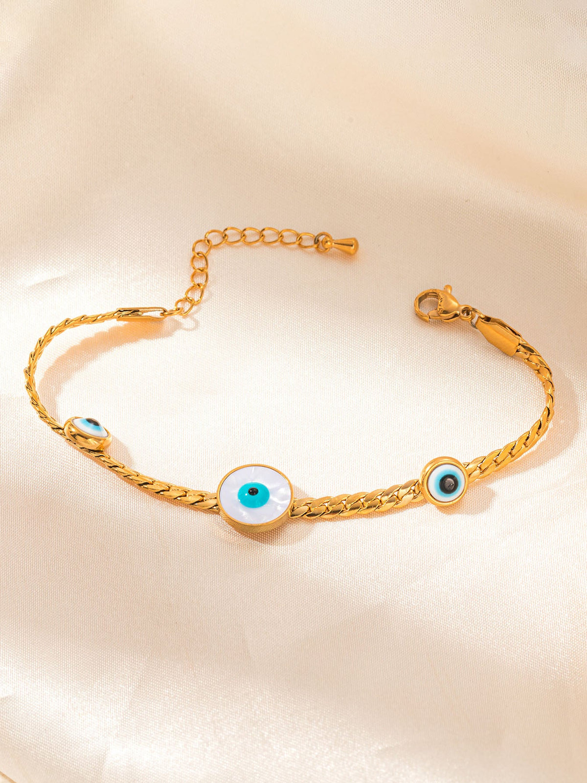 Women's Stainless Steel Inlaid Turquoise Cuban Butterfly Vintage Love Bracelets