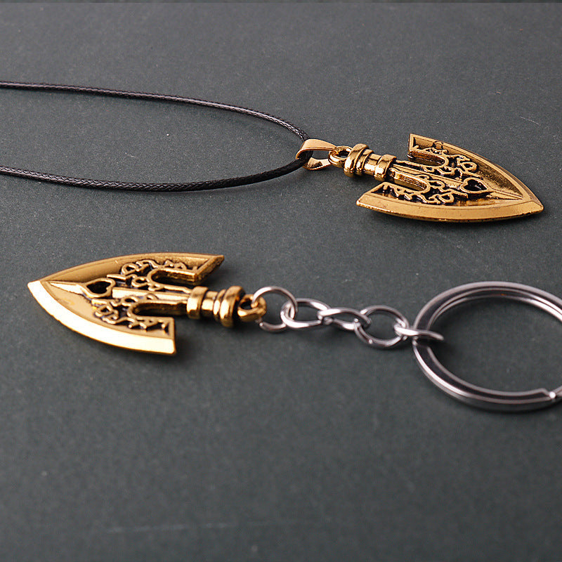 Adventure Golden Arrow Creative Small Shovel Alloy Rings