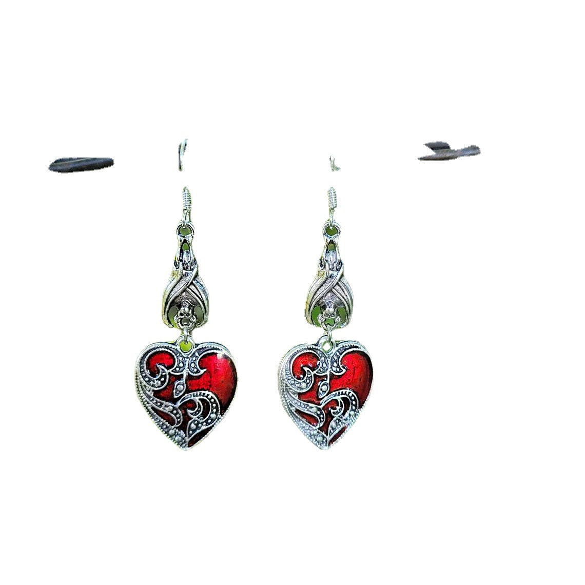Elegant Innovative Fashion Bat Red Heart Rings