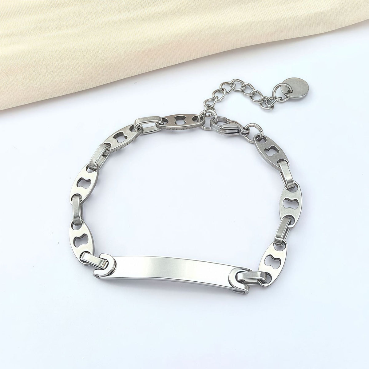 Creative Stainless Steel Curved Fashion Couple Bracelet