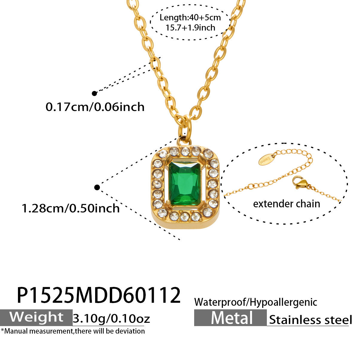 Flash Zircon Stainless Steel Combination Exquisite Gorgeous Full Jewelry Set