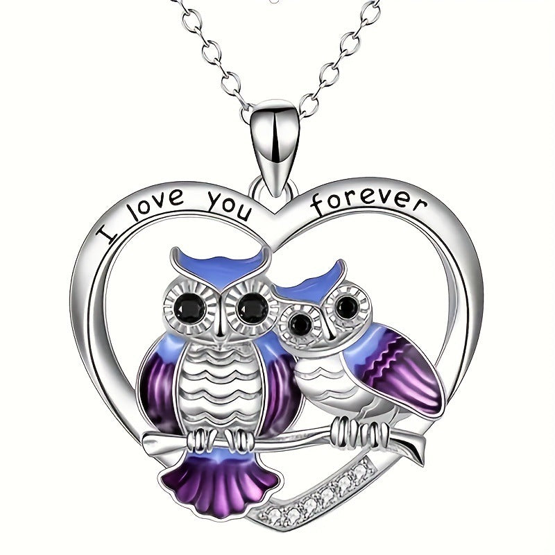 Women's Heart-shaped Owl Valentine's Day Anniversary Gift Necklaces