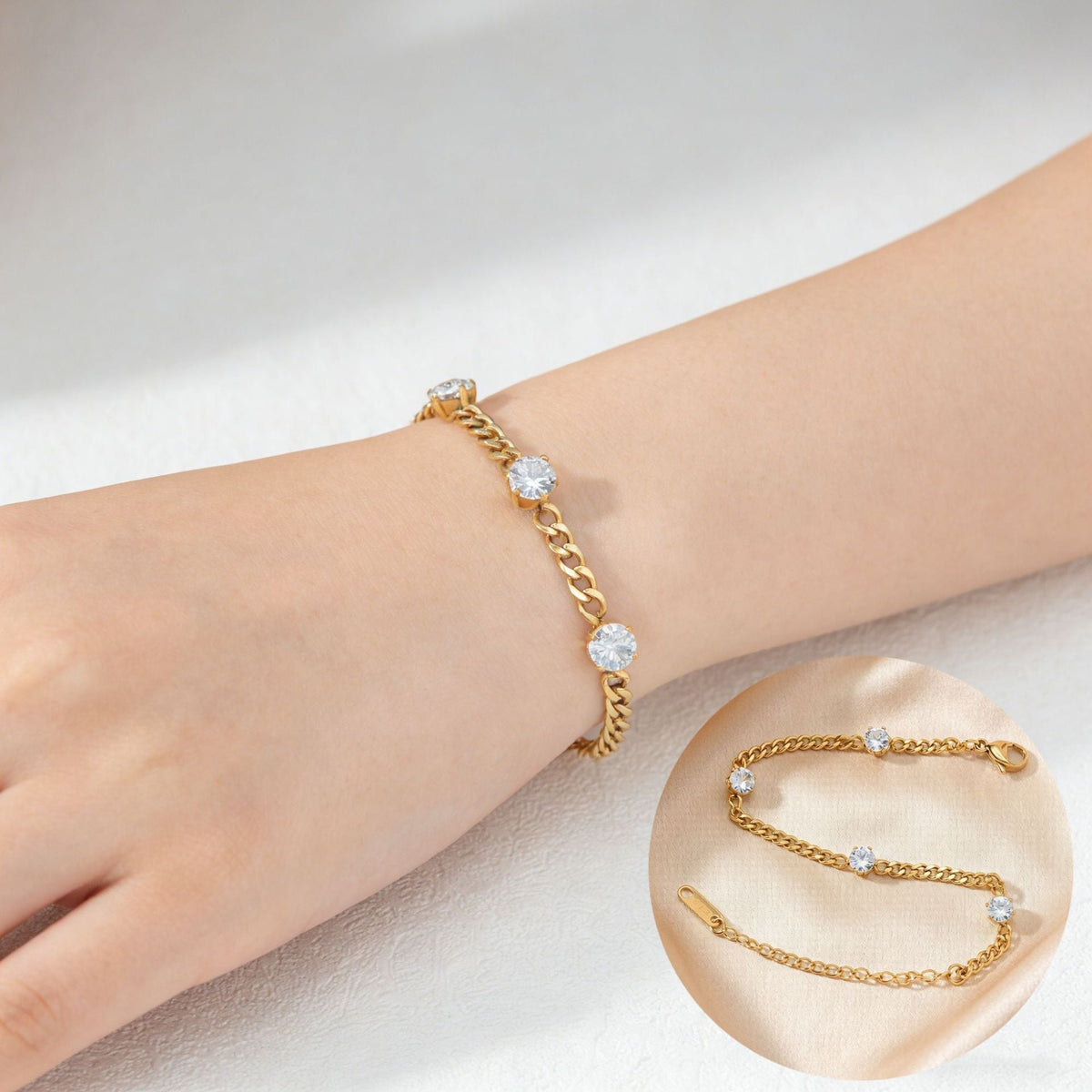 Women's Mei Chen Gold Simple Versatile Personality Affordable Luxury Bracelets