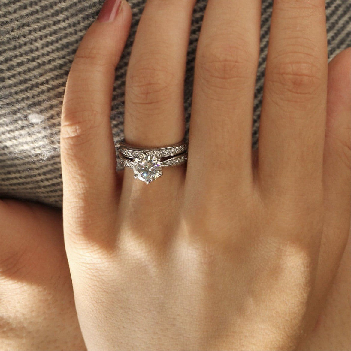Women's Fashion Foreigners Wedding Accessories Zircon Couple Rings