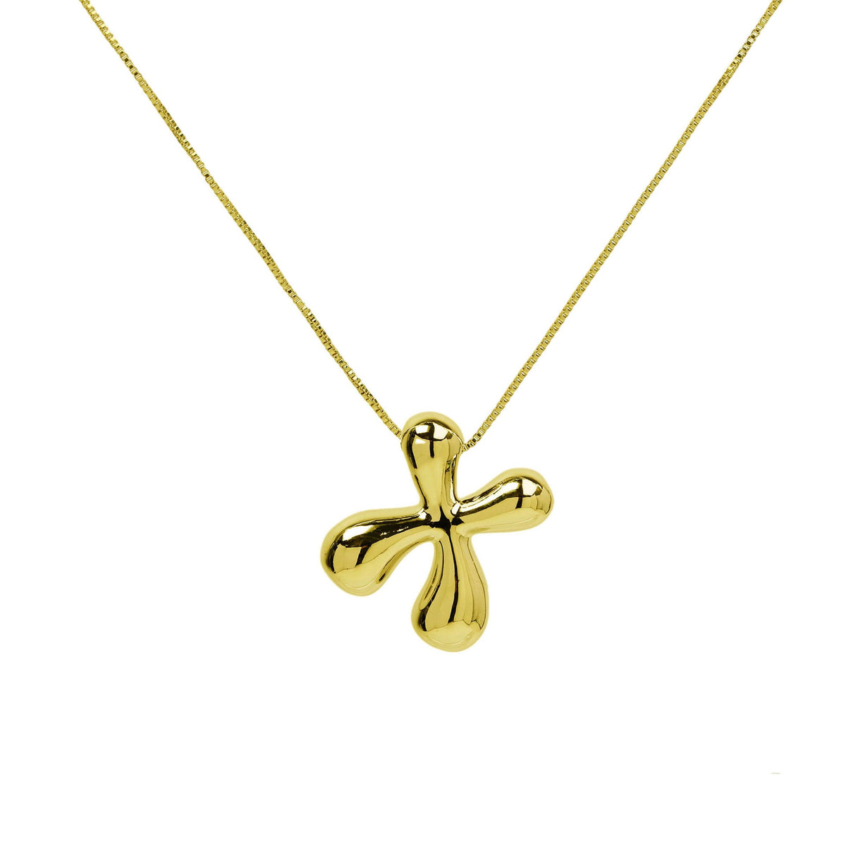 Gold Letter Bubble English Stainless Steel Necklaces