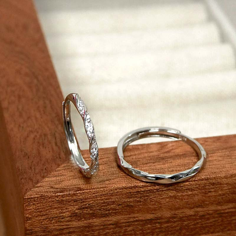 Women's & Men's Couple For Special Interest Light Luxury Zircon Opening Fashion Simple Ring