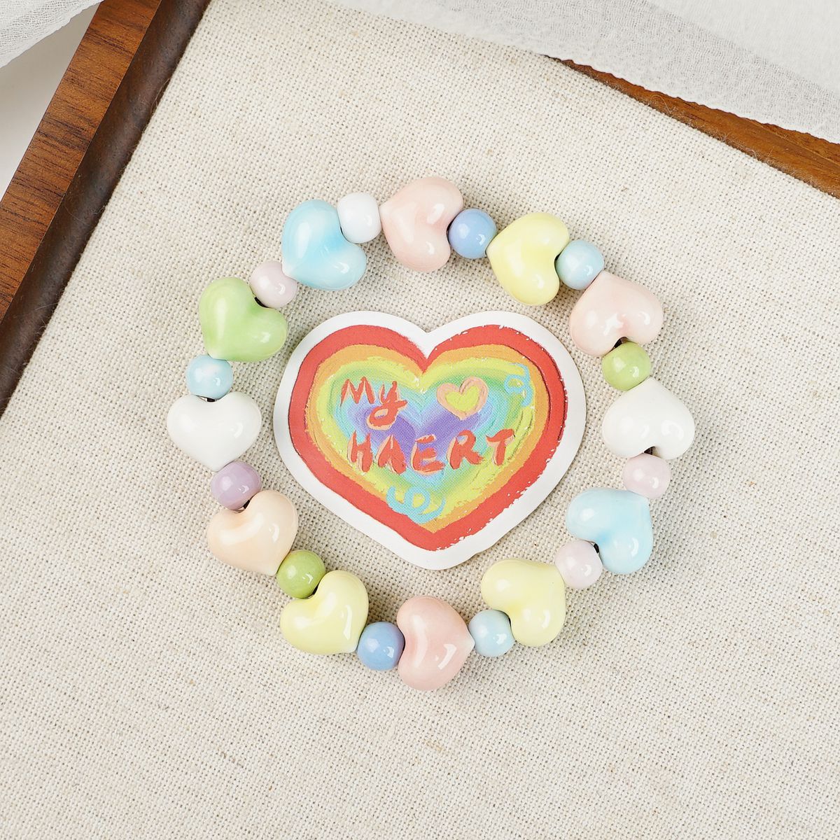 Ceramic Painted Pottery Beads Female Literary Bracelet