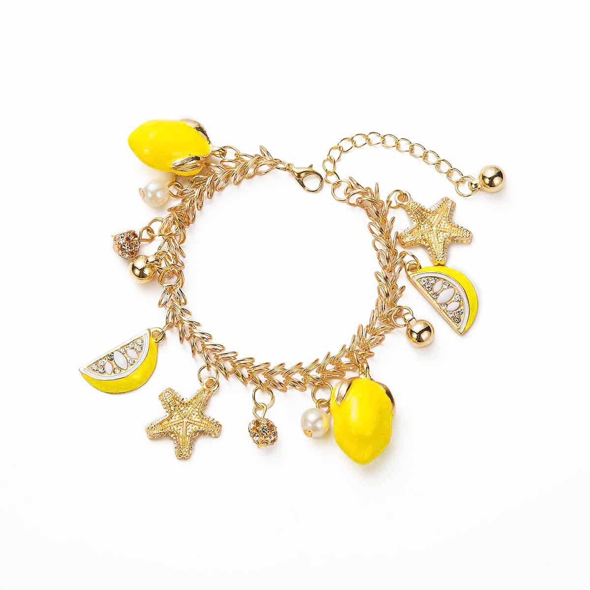 Ocean Style Starfish Copper Chain Personalized Dripping Lemon Pendants