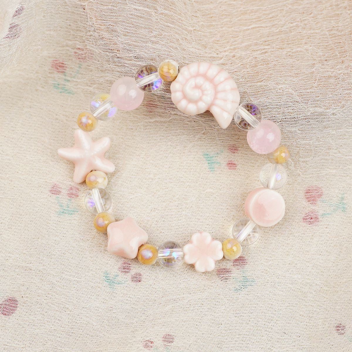 Ceramic Painted Pottery Beads Female Literary Bracelet
