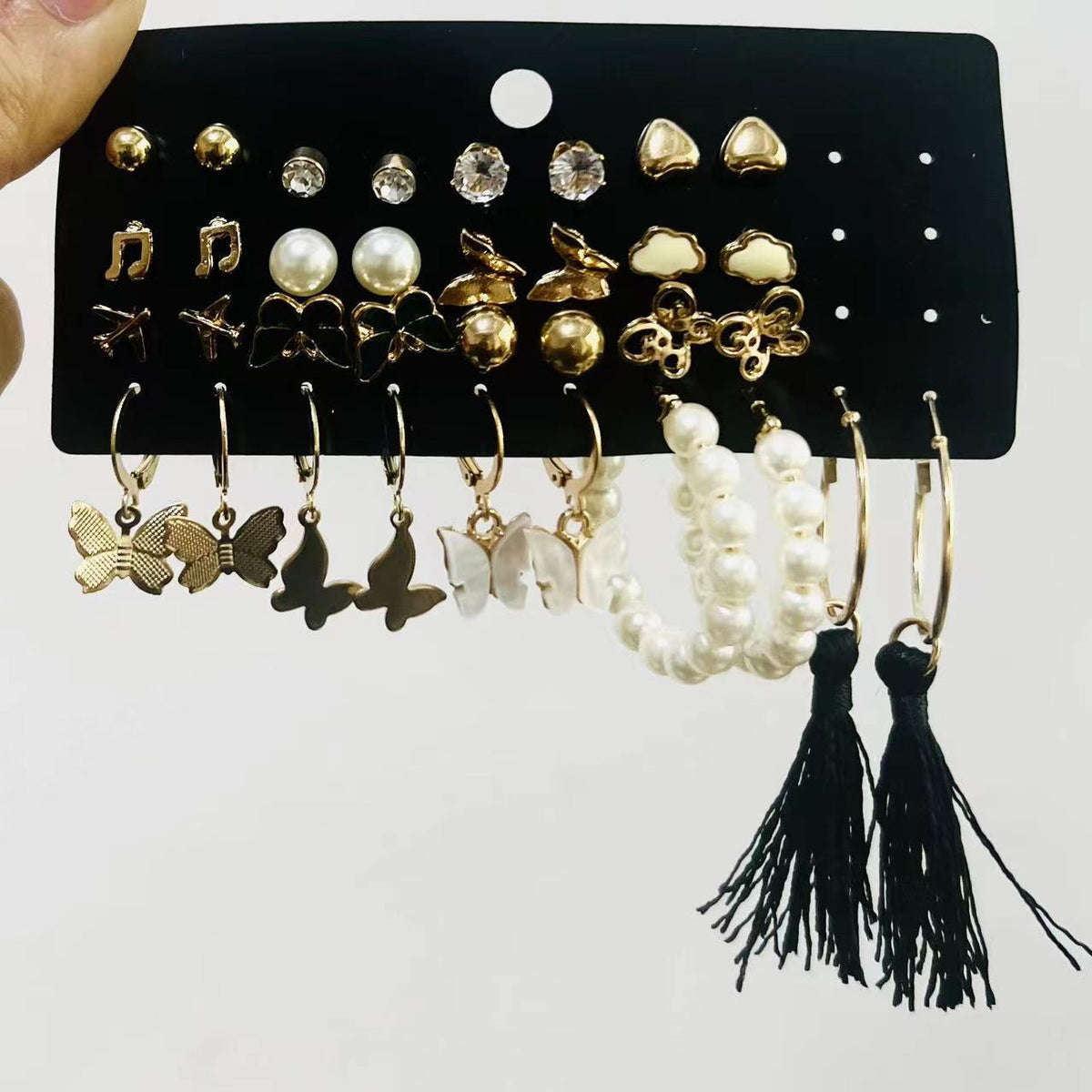 Women's French Retro Circle Pearl For Stud Earrings