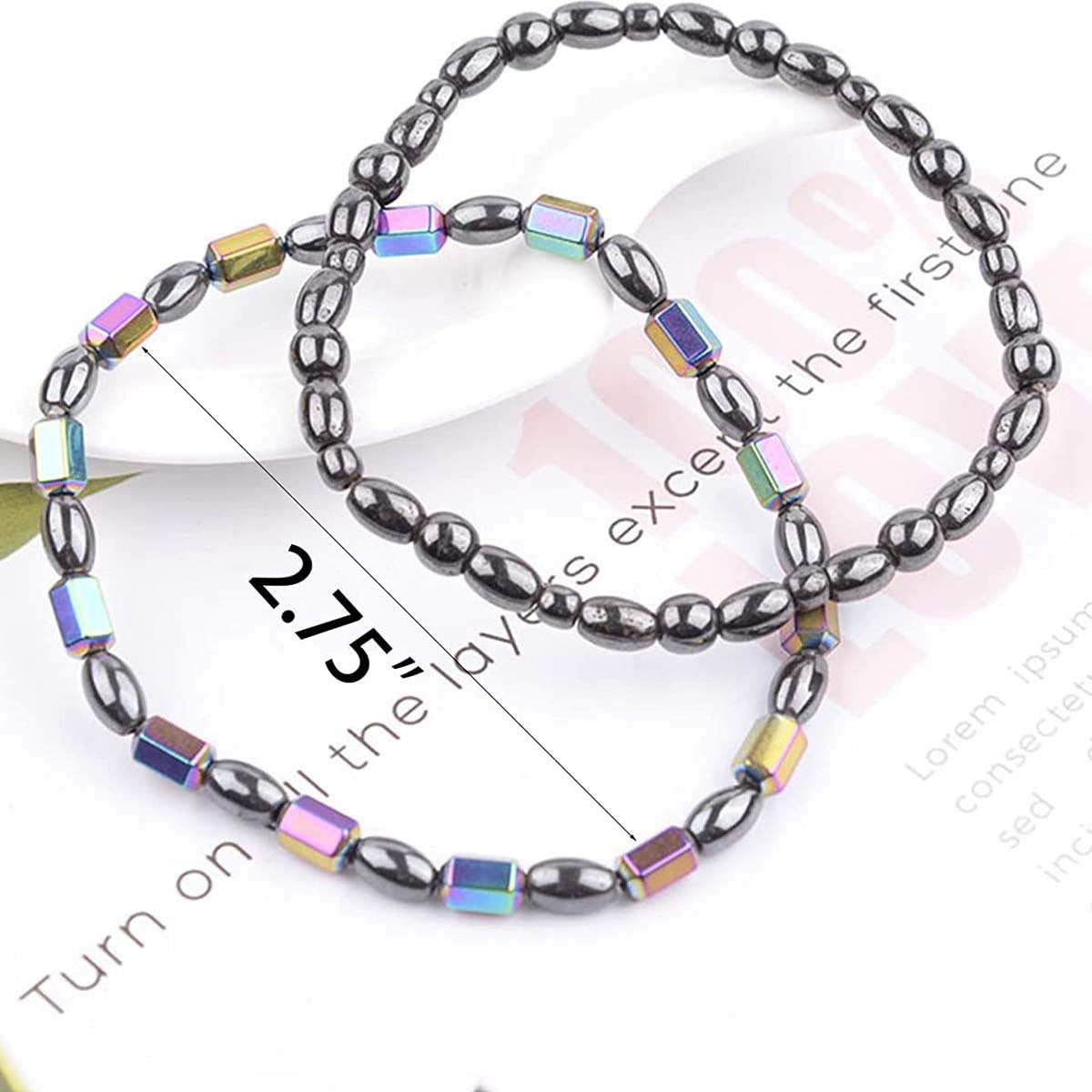 Women's Yoga Magnet Natural Stone Haematite Bracelet