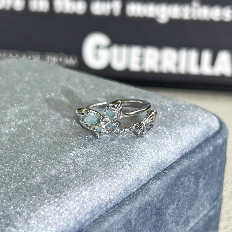 Shiny Diamond Female Cold Wind Simple Korean Style Niche Rings