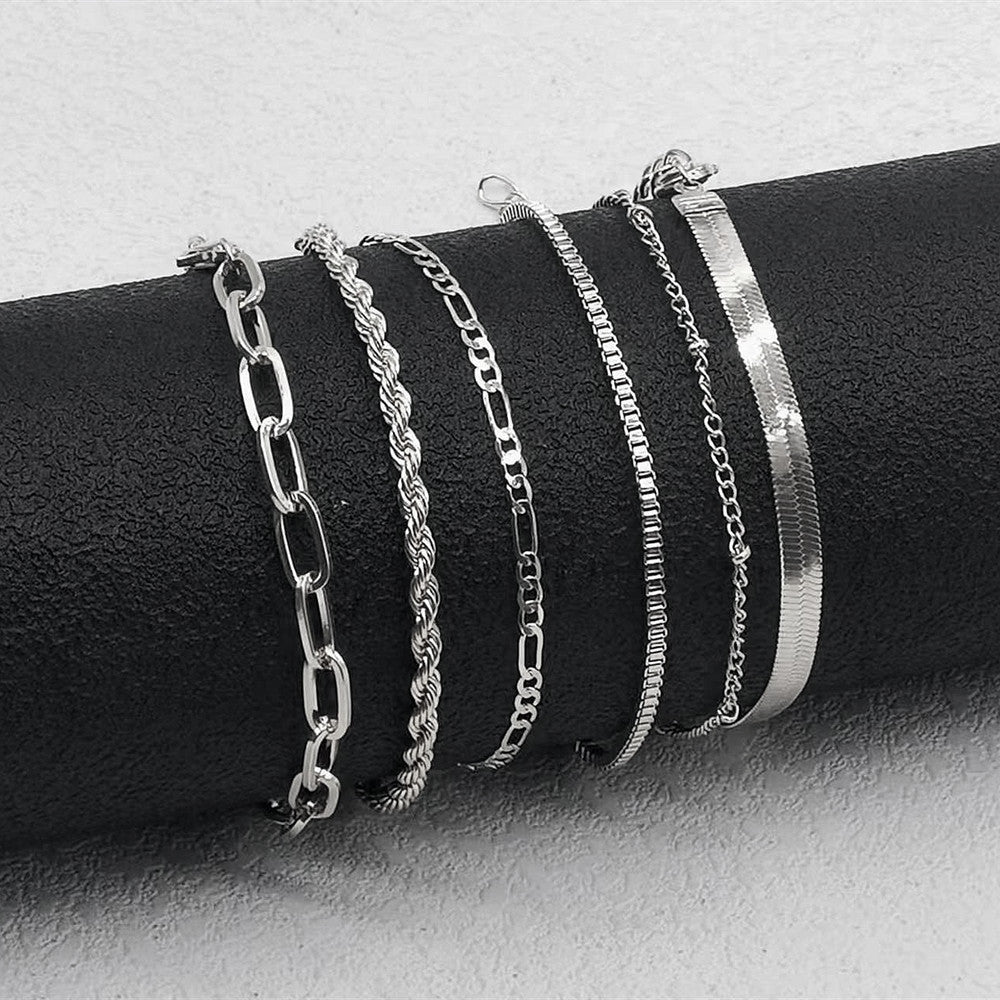 Women's Bohemian Minimalist Metal Figaro Chain Suit Bracelets