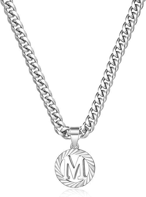 Men's Style White Gold Color Cuban Link Chain Necklaces
