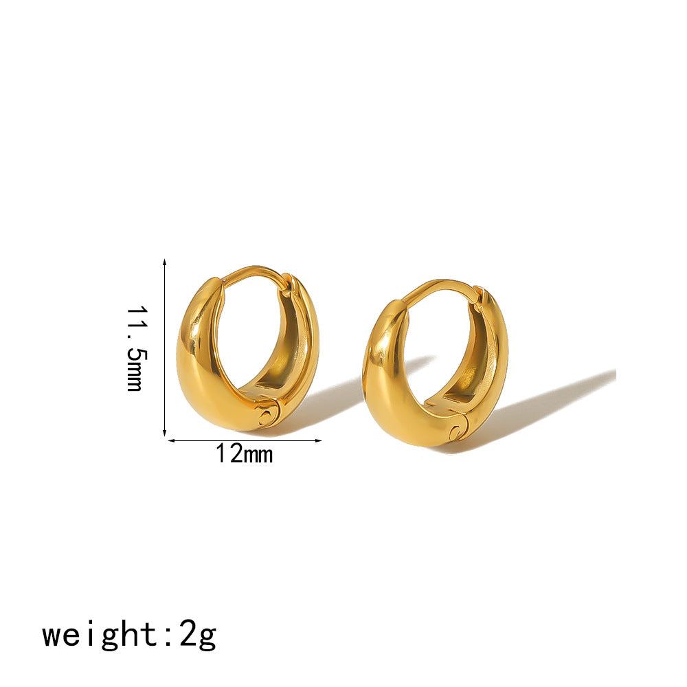 Stainless Steel Fashion High-grade Ear Buckle Stud Earrings