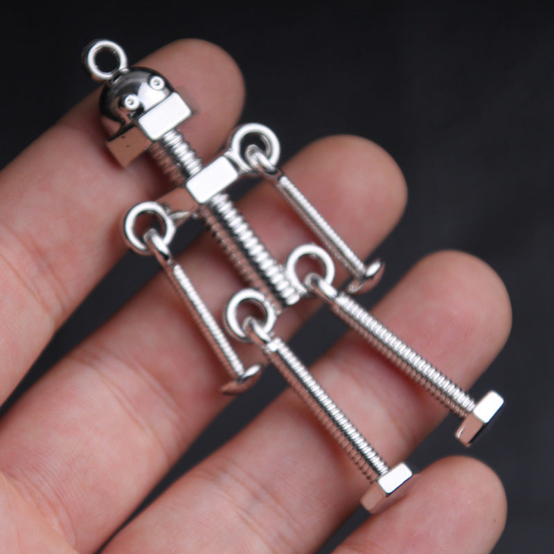 Women's & Men's Disco Punk Screw Robot Trendy Hip Hop Necklaces
