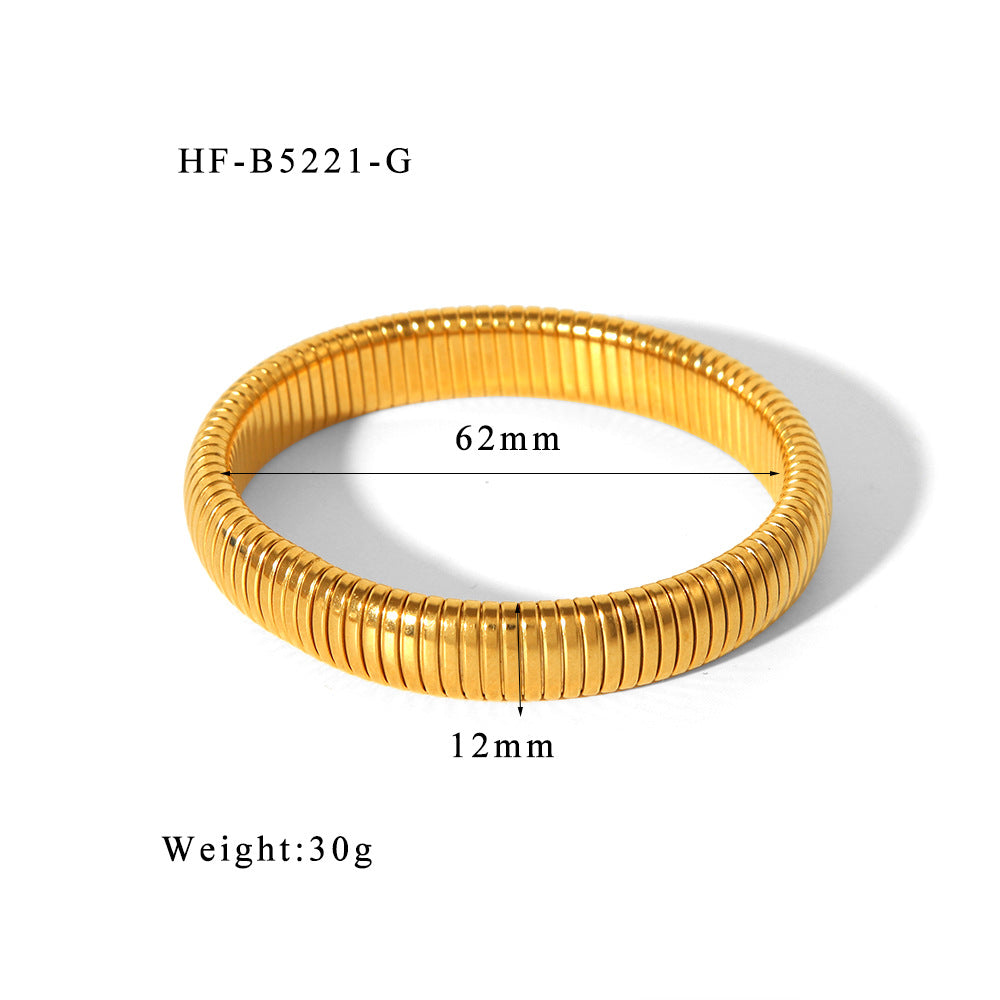 Women's Style Wide-brimmed Goose Throat Elastic Advanced Personalized Snake Bracelets
