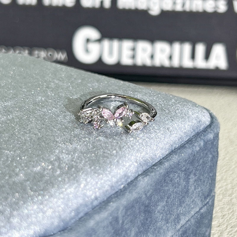 Shiny Diamond Female Cold Wind Simple Korean Style Niche Rings