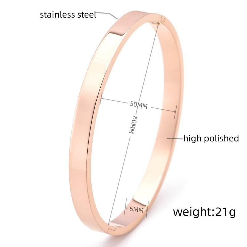 Women's Titanium Steel Light Body Simple Fashion Stainless Bracelet