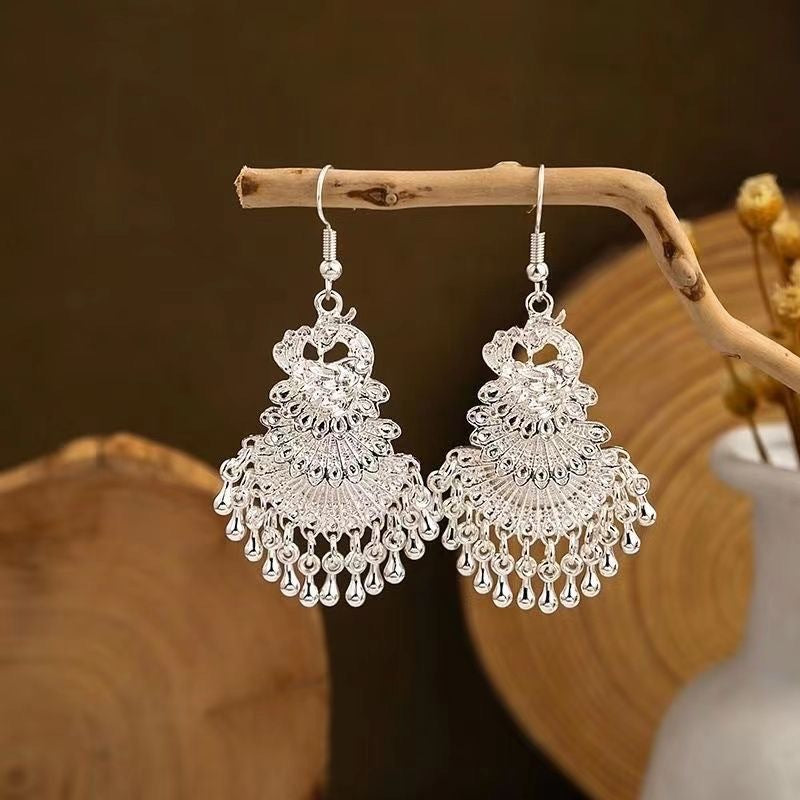 Durable Women's Phoenix Peacock Colorful Oil Earrings