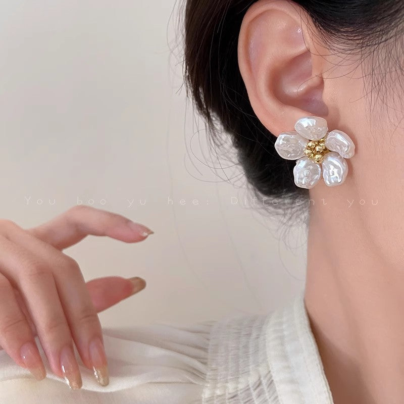 Flower Female Seaside Vacation Dopamine Fashion Temperament Earrings