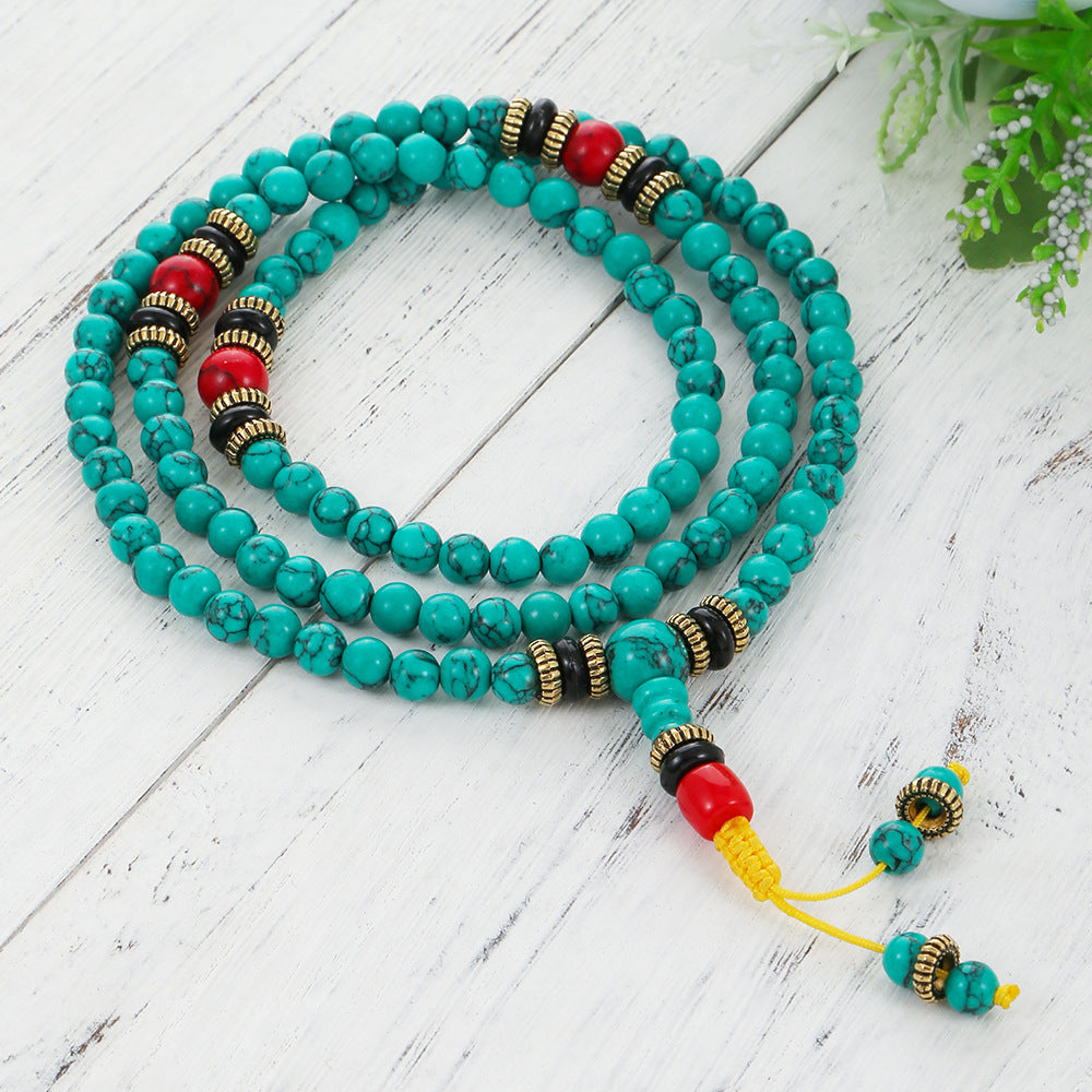 Women's & Men's Turquoise Beads Tibetan Ethnic Style Bracelets