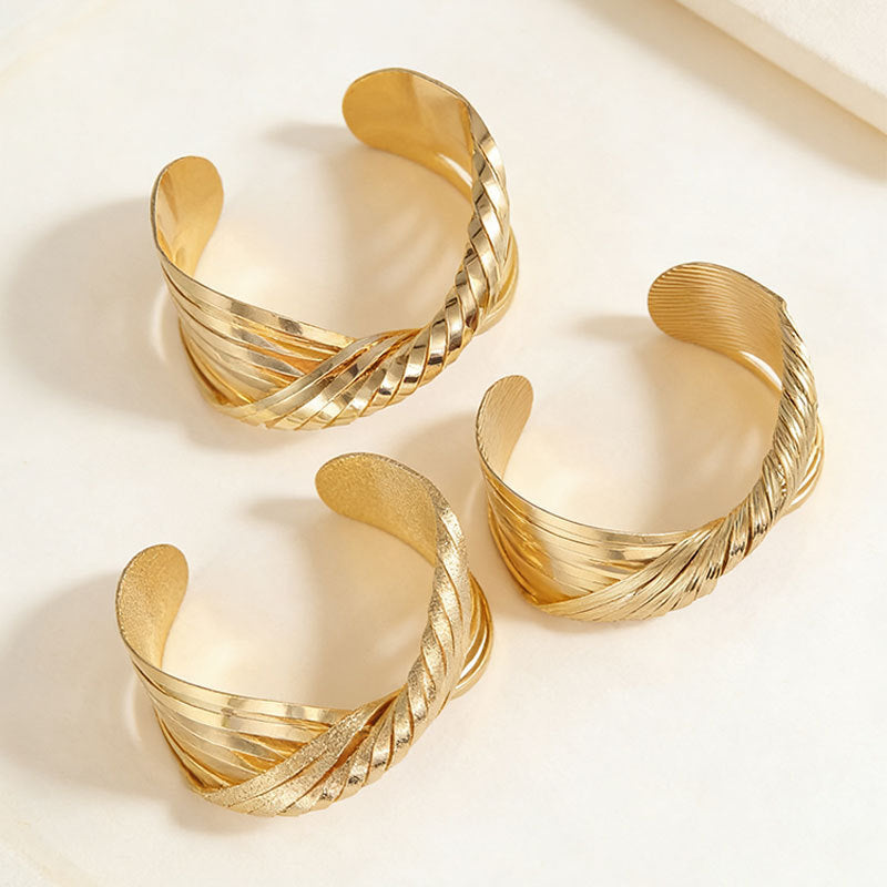 Open Irregular Twisted Fashion Personality Style Bracelet
