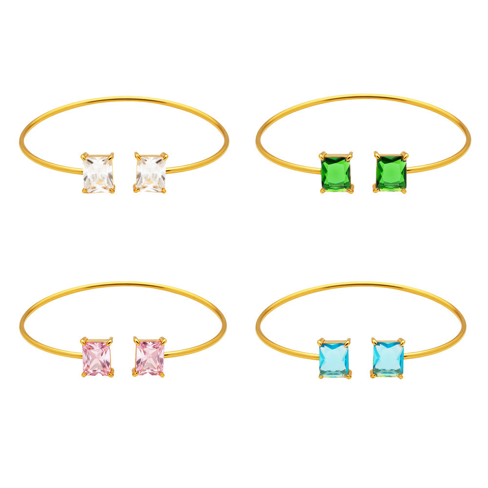 Female Fashion Design Sense Color Square Bracelets