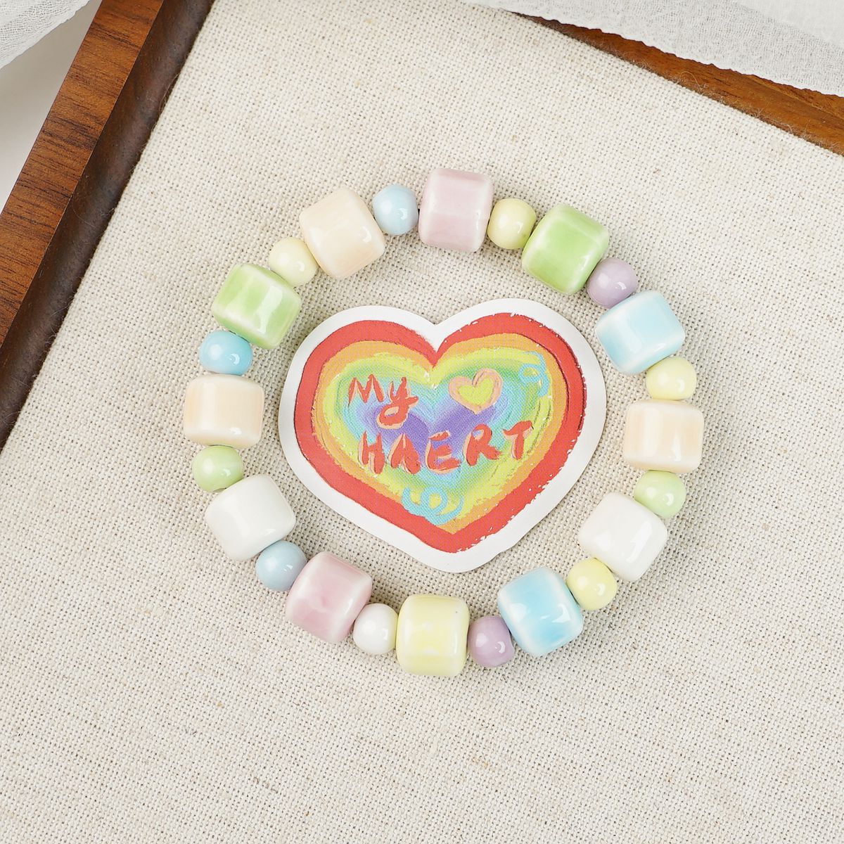 Ceramic Painted Pottery Beads Female Literary Bracelet