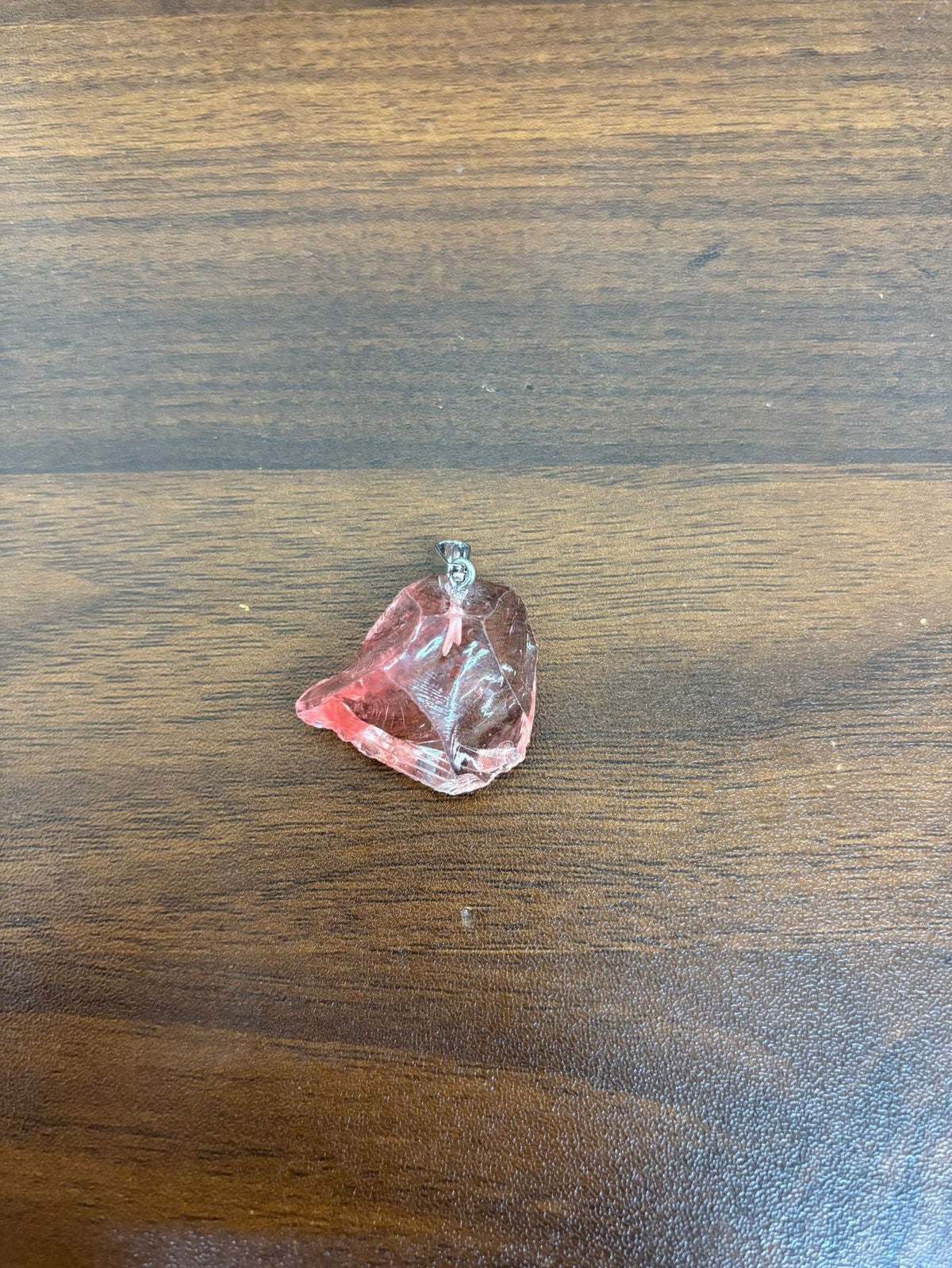 Natural Stone Pink Crystal Amethyst Fluorite Amorphous Rough Mineral Pendant