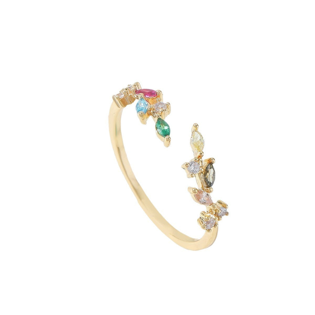 Flower Geometric Open Wheat Fashion Shank Rings