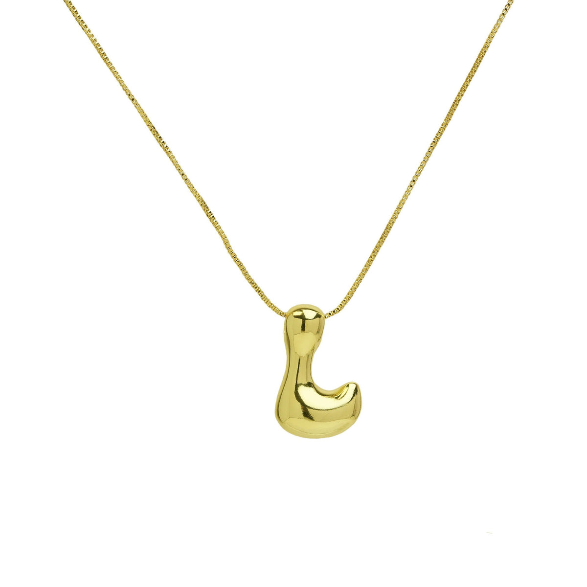 Gold Letter Bubble English Stainless Steel Necklaces