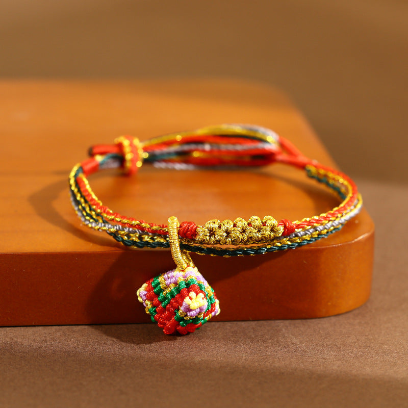 Dragon Boat Festival Colorful Rope Carrying Strap Handmade Braided Adult Bracelet