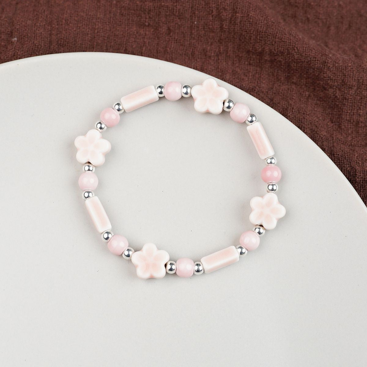 Ceramic Painted Pottery Beads Female Literary Bracelet