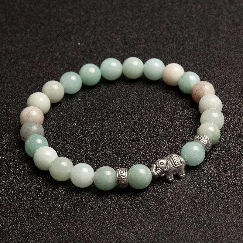 Natural Stone Beaded Cute Fashion Elephant Bracelets