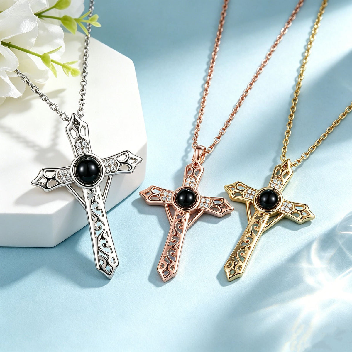 Projection Customizable Family Clavicle Chain Commemorative Necklace