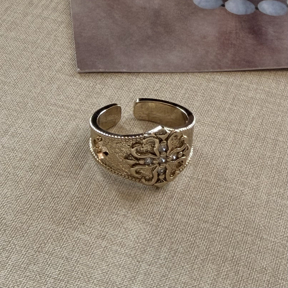 Coffee Gold Rotating Pony Open Exquisite Fantasy Childlike Rings