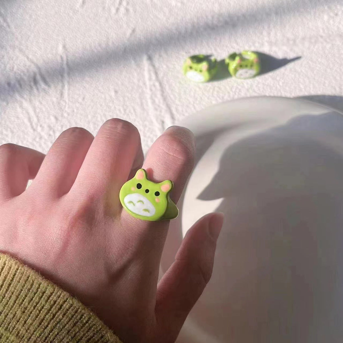 Little Monster Dopamine Couple Girlfriends Gift Rings