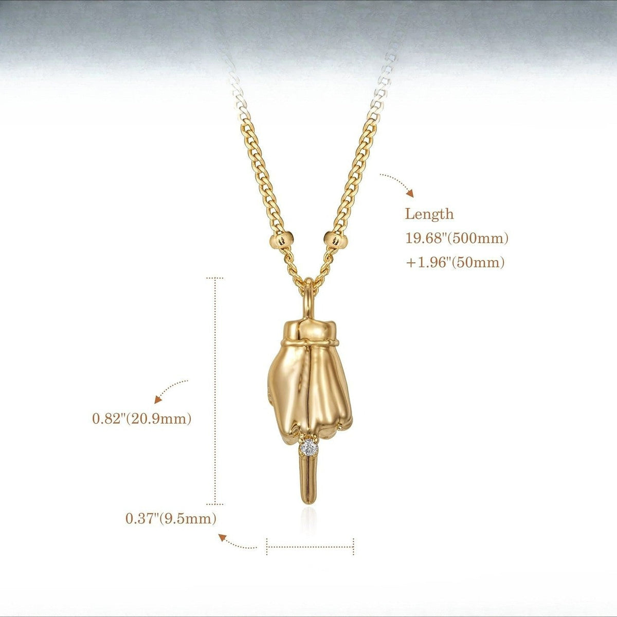 Women's Plated Real Gold Punk Single Circle Dense Chain Cuban Link Necklaces