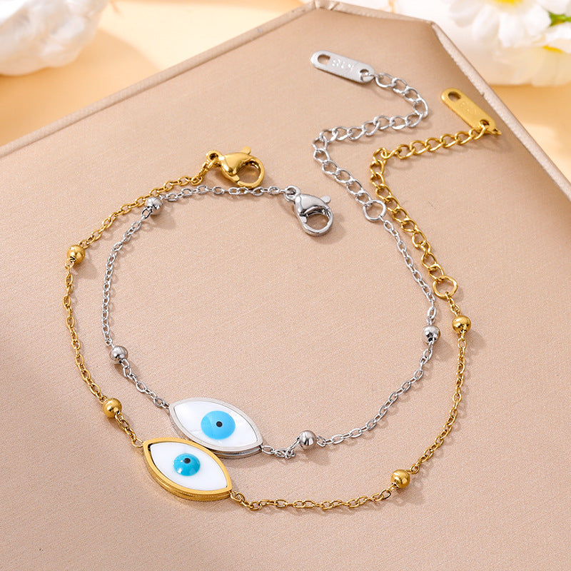 Women's Fashion Devil's Eye Titanium Steel Light Bracelet